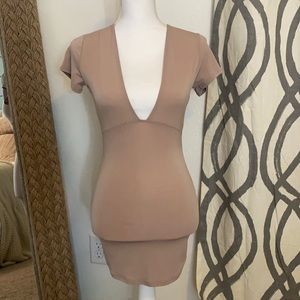 Tan mini dress